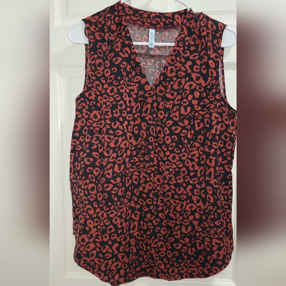 Quezhu Chic Leopard Print V-Neck Blouse